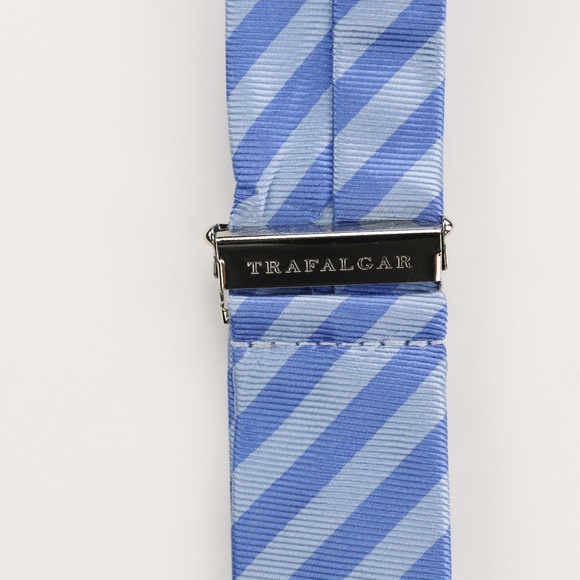 Trafalgar England 100% Silk Suspenders Braces Blue - Picture 5 of 6